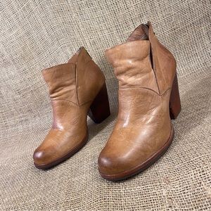Korks ease Ankle boots booties soft leather brown Leather cushioned   10 M